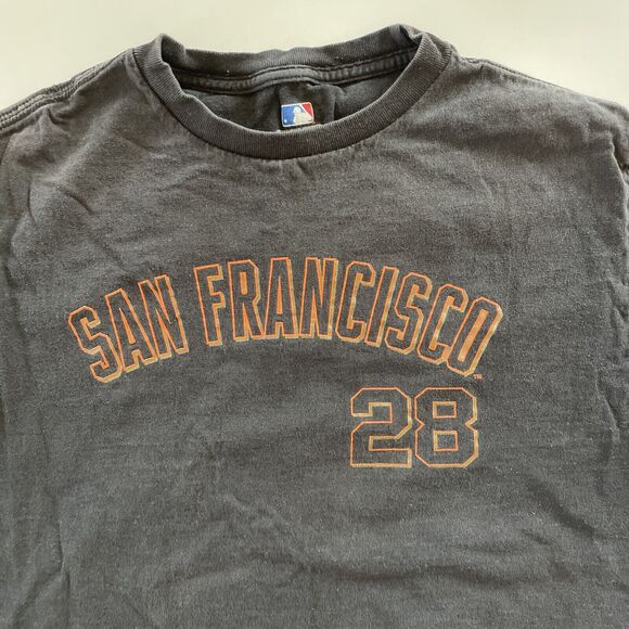 San‎ Francisco Giants POSEY T-Shirt MLB Kids Youth Boys Size Large Tee #28 - Picture 2 of 9
